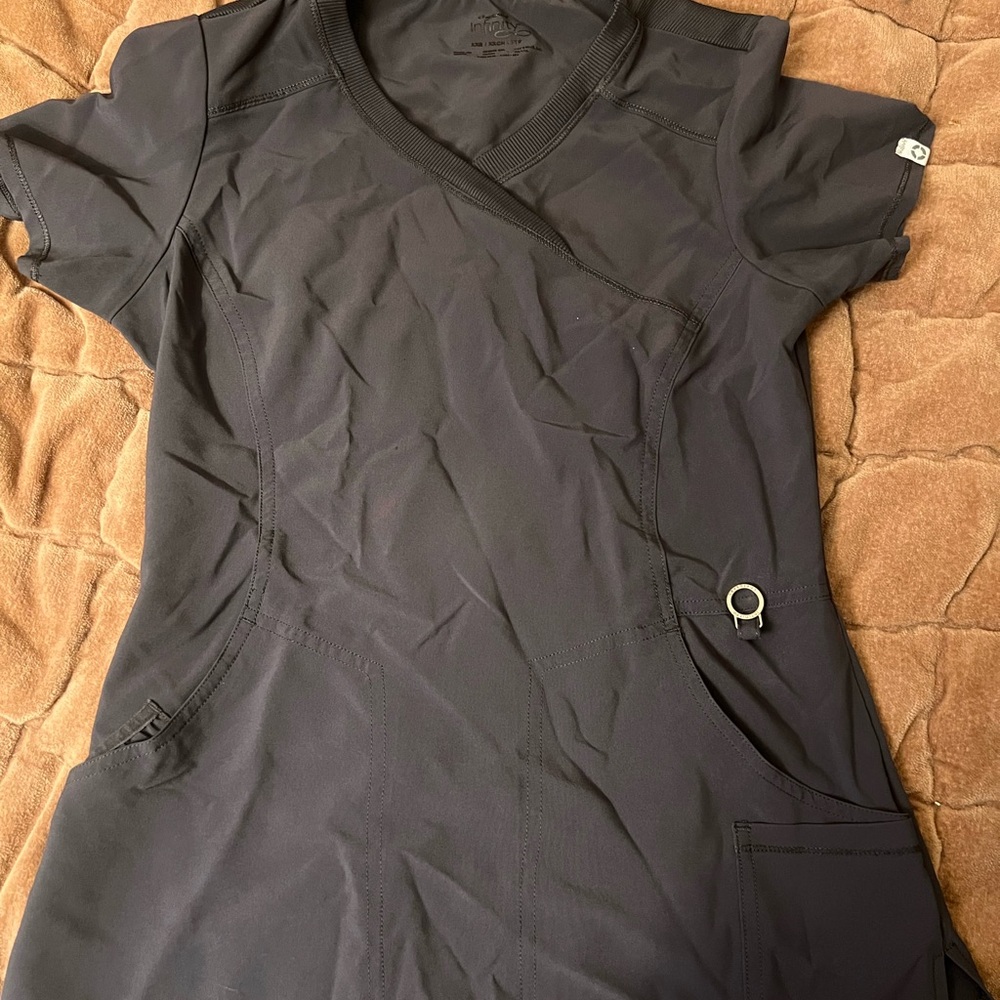 Grey Cherokee Infinity Scrub Top